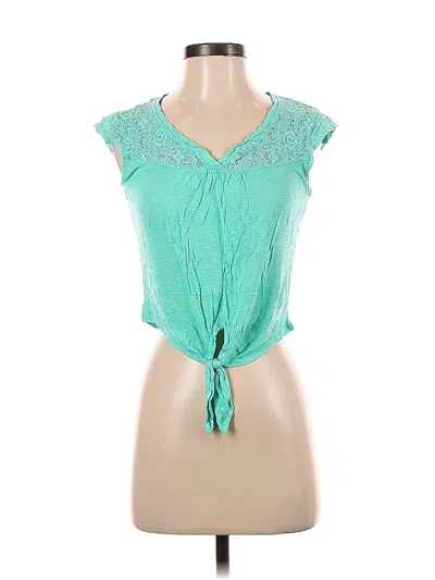 Pre-owned American Rag Cie Sleeveless Blouse In Green