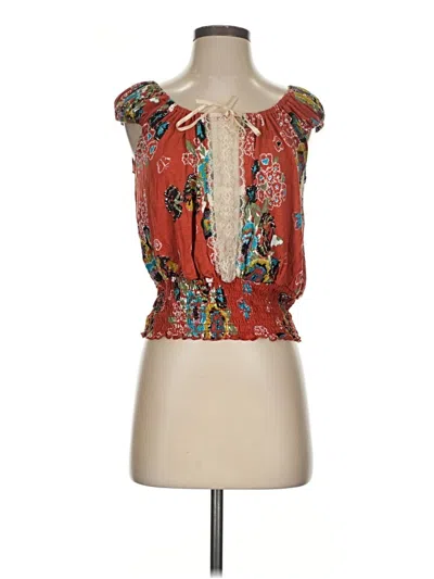 Pre-owned American Rag Cie Sleeveless Blouse In Red