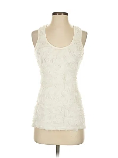 Pre-owned American Rag Cie Sleeveless Blouse In White