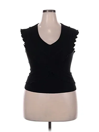 Pre-owned American Rag Cie Sleeveless Top Black Sweetheart Neckline Tops