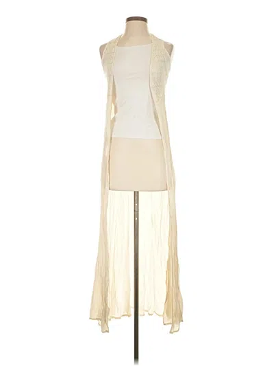 Pre-owned American Rag Cie Sleeveless Top Ivory One Shoulder Neckline Tops