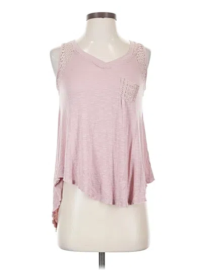 Pre-owned American Rag Cie Sleeveless Top Pink Cold Shoulder Neckline Tops