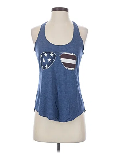 Pre-owned American Rag Cie Tank Top Blue Halter Neckline Tops