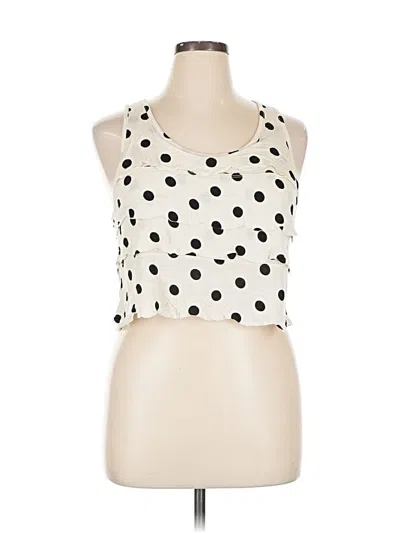 Pre-owned American Rag Cie Tank Top Ivory Halter Neckline Tops In White