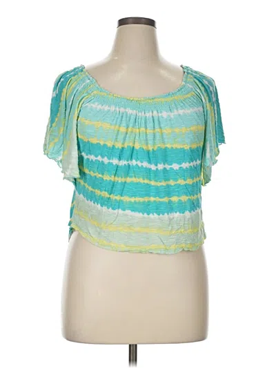 Pre-owned American Rag Cie Tube Top Green Strapless Neckline Tops