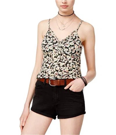American Rag Cie Women's Printed Knit Blouse In Classic Black Combo In Multi
