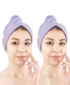 American Soft Linen 2-pack Hair Drying Towels In Lilac