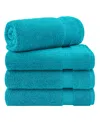 American Soft Linen Bekos Premium 100% Turkish Cotton 4-piece Bath Towel Set In Aqua Blue