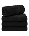 American Soft Linen Bekos Premium 100% Turkish Cotton 4-piece Bath Towel Set In Black