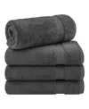 American Soft Linen Bekos Premium 100% Turkish Cotton 4-piece Bath Towel Set In Dark Gray