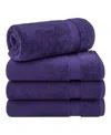 American Soft Linen Bekos Premium 100% Turkish Cotton 4-piece Bath Towel Set In Purple