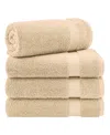 American Soft Linen Bekos Premium 100% Turkish Cotton 4-piece Bath Towel Set In Sand Taupe