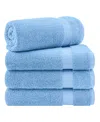 American Soft Linen Bekos Premium 100% Turkish Cotton 4-piece Bath Towel Set In Sky Blue