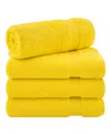 American Soft Linen Bekos Premium 100% Turkish Cotton 4-piece Bath Towel Set In Yellow
