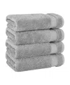 American Soft Linen Bekos Premium 100% Turkish Cotton 4-piece Hand Towel Set In Rockridge Gray