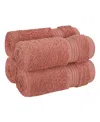 American Soft Linen Bekos Premium 100% Turkish Cotton 4-piece Washcloth Set In Coral