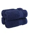 American Soft Linen Bekos Premium 100% Turkish Cotton 4-piece Washcloth Set In Navy Blue