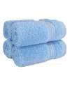 American Soft Linen Bekos Premium 100% Turkish Cotton 4-piece Washcloth Set In Sky Blue