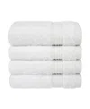 American Soft Linen Bekos Premium 100% Turkish Cotton 4-piece Washcloth Set In White
