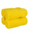 American Soft Linen Bekos Premium 100% Turkish Cotton 4-piece Washcloth Set In Yellow