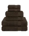 American Soft Linen Bekos Premium 100% Turkish Cotton 6-piece Bath Towel Set In Brown