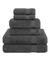American Soft Linen Bekos Premium 100% Turkish Cotton 6-piece Bath Towel Set In Dark Gray
