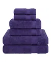 American Soft Linen Bekos Premium 100% Turkish Cotton 6-piece Bath Towel Set In Purple