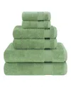 American Soft Linen Bekos Premium 100% Turkish Cotton 6-piece Bath Towel Set In Sage Green