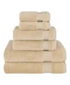 American Soft Linen Bekos Premium 100% Turkish Cotton 6-piece Bath Towel Set In Sand Taupe