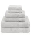American Soft Linen Bekos Premium 100% Turkish Cotton 6-piece Bath Towel Set In Silver Gray