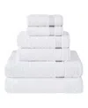 American Soft Linen Bekos Premium 100% Turkish Cotton 6-piece Bath Towel Set In White