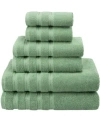 American Soft Linen Edison 100% Cotton Luxury 6-piece Towel Set In Sage Green