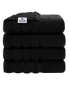 American Soft Linen Edison Luxury 100% Turkish Cotton 4-piece Bath Towel Set In Black
