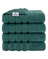 American Soft Linen Edison Luxury 100% Turkish Cotton 4-piece Bath Towel Set In Colonial Blue