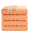 American Soft Linen Edison Luxury 100% Turkish Cotton 4-piece Bath Towel Set In Malibu Peach