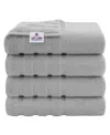American Soft Linen Edison Luxury 100% Turkish Cotton 4-piece Bath Towel Set In Rockridge Gray