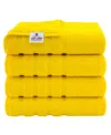 American Soft Linen Edison Luxury 100% Turkish Cotton 4-piece Bath Towel Set In Yellow