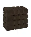 American Soft Linen Edison Luxury 100% Turkish Cotton 4-piece Hand Towel Set In Brown