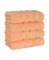 American Soft Linen Edison Luxury 100% Turkish Cotton 4-piece Hand Towel Set In Malibu Peach
