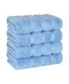 American Soft Linen Edison Luxury 100% Turkish Cotton 4-piece Hand Towel Set In Sky Blue