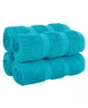 American Soft Linen Edison Luxury 100% Turkish Cotton 4-piece Washcloth Set In Aqua Blue