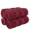 American Soft Linen Edison Luxury 100% Turkish Cotton 4-piece Washcloth Set In Bordeaux