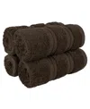 American Soft Linen Bekos Premium 100% Turkish Cotton 4-piece Washcloth Set In Brown