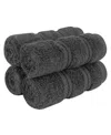 American Soft Linen Edison Luxury 100% Turkish Cotton 4-piece Washcloth Set In Dark Gray
