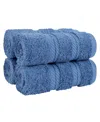 American Soft Linen Edison Luxury 100% Turkish Cotton 4-piece Washcloth Set In Electric Blue