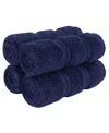 American Soft Linen Edison Luxury 100% Turkish Cotton 4-piece Washcloth Set In Navy Blue
