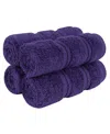 American Soft Linen Edison Luxury 100% Turkish Cotton 4-piece Washcloth Set In Purple