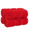 American Soft Linen Edison Luxury 100% Turkish Cotton 4-piece Washcloth Set In Red