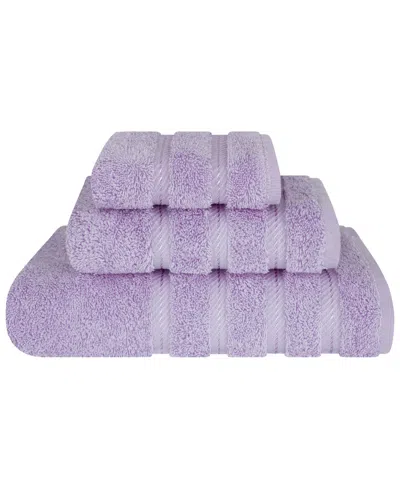 American Soft Linen Edison Premium 100% Turkish Cotton 3-piece Bath Towel Set In Lilac