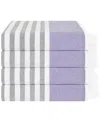 American Soft Linen Peshtemal 100% Turkish Cotton 4-pack Beach Towels, 35" X 60" In Purple